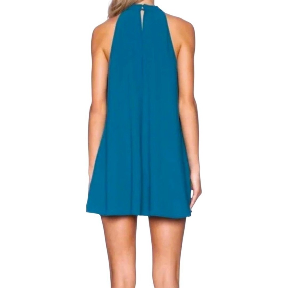 Lovers + Friends Mini Halter Dress In Teal Green With Pockets Size S - Picture 3 of 9